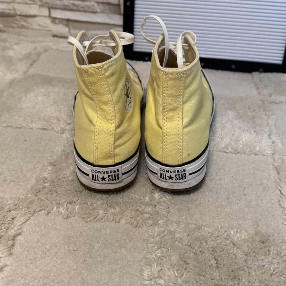 CONVERSE Kids' Chuck Taylor All Star Eva Lift High-top Sneakers In Yellow - Picture 4 of 10